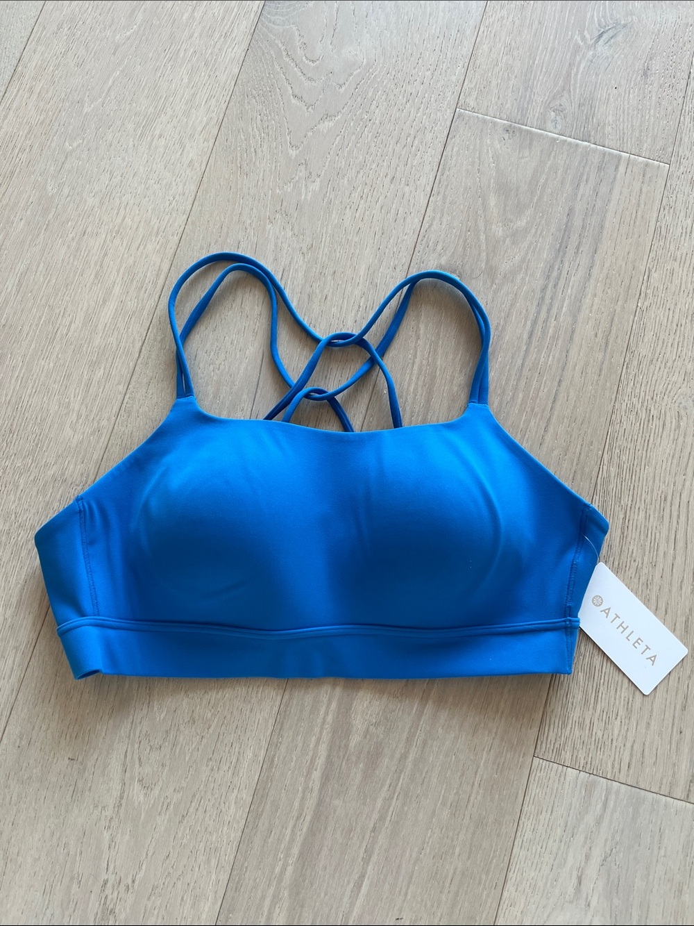 Athleta perfect form bra in blue - Strappy Lightweight Sports Bra